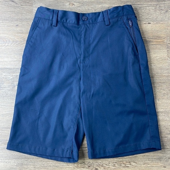 Lands’ End School Uniform Boys Active Chino Shorts, Navy Blue, size 12 - Picture 2 of 10